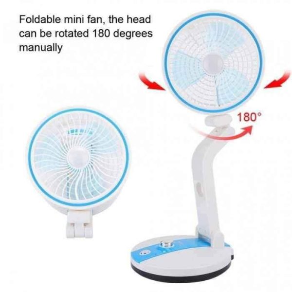 Rechargeable Folding Fan With LED Light (LR Fan) - Image 4