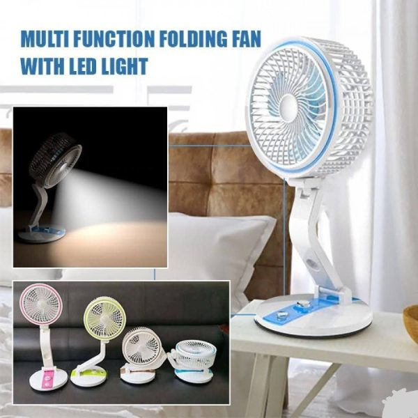 Rechargeable Folding Fan With LED Light (LR Fan) - Image 6