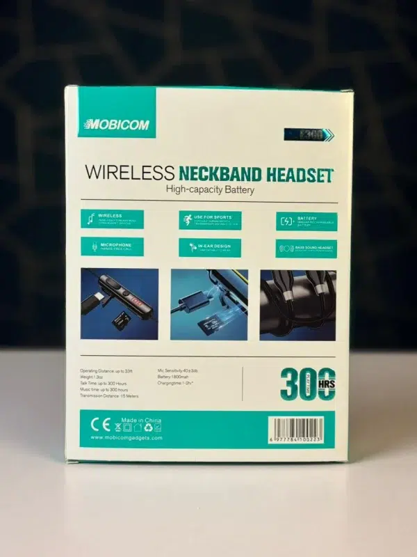 MOBICOM E300 Wireless Neckband Headset - Image 3